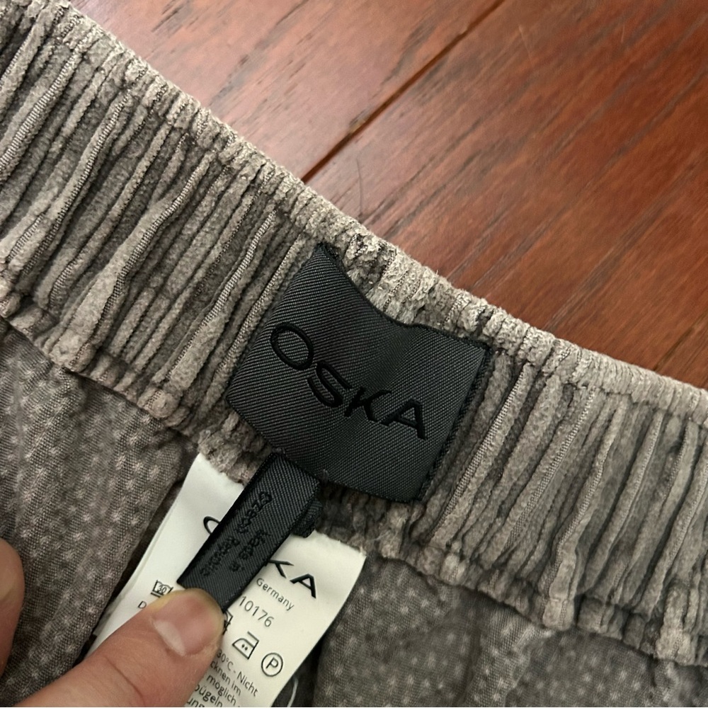 $369 OSKA Women’s Taupe Corduroy Pants Size 1 Relaxed Fit 29” Inseam - Picture 8 of 10